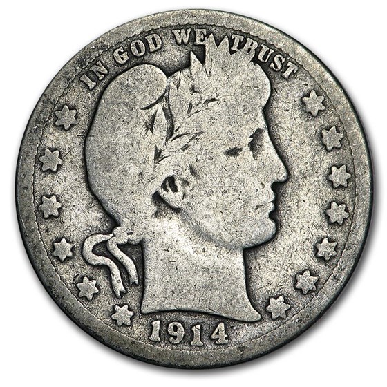 1914-D Barber Quarter Good/VG 1914-D Barber Quarter Good/VG